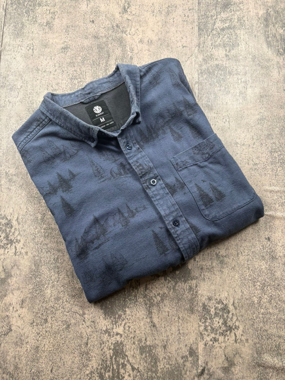 chemise Element bleu marine a motif Taille M